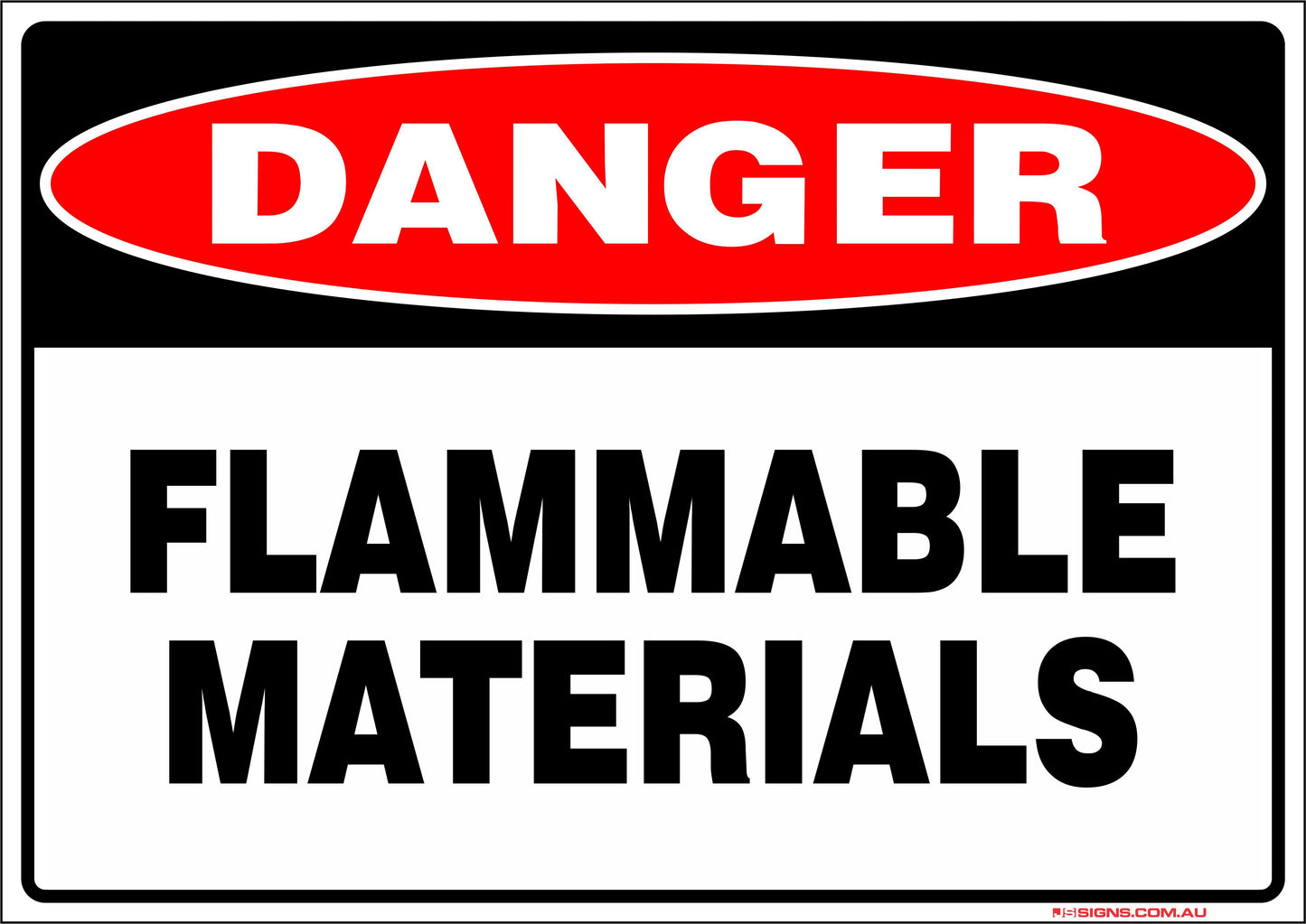 Danger Flammable Materials