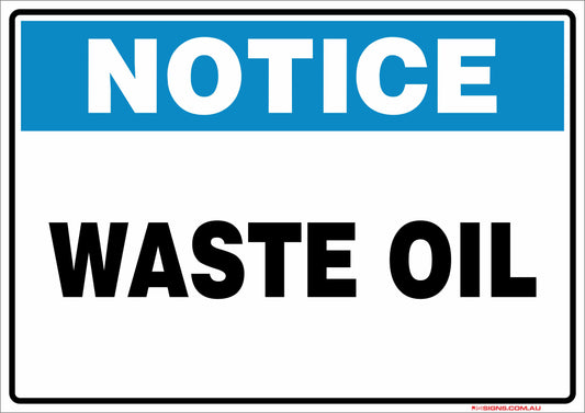 Notice Waste Oil