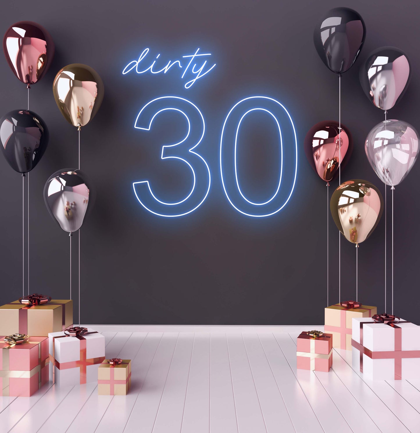 Dirty 30 LED Neon Sign