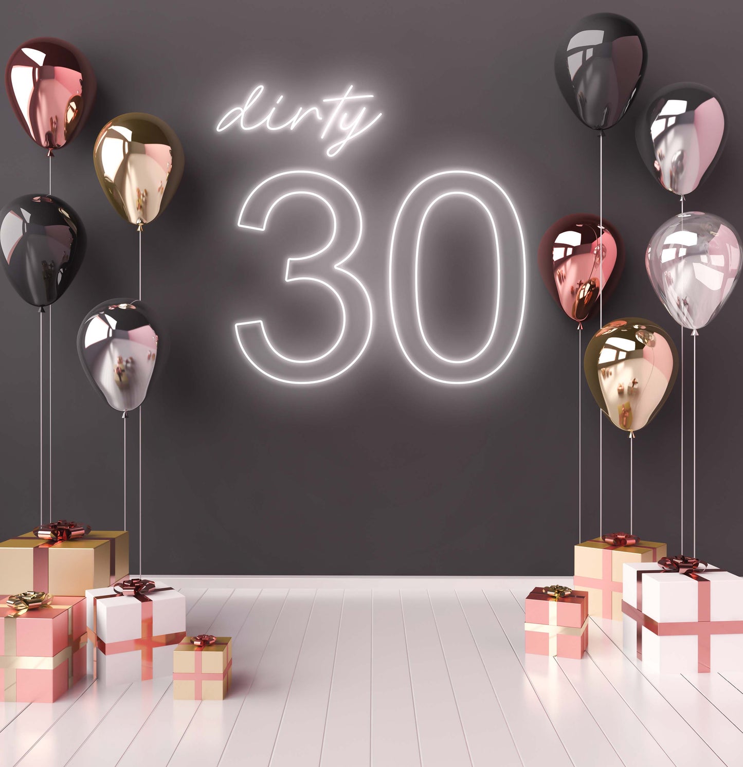 Dirty 30 LED Neon Sign