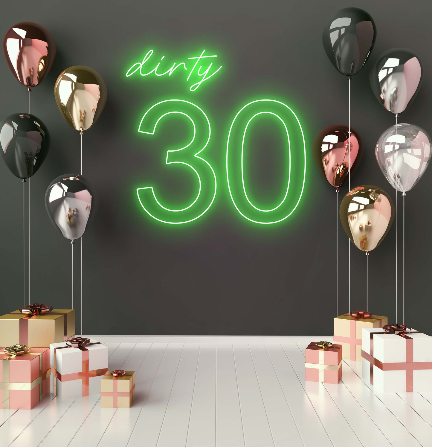 Dirty 30 LED Neon Sign