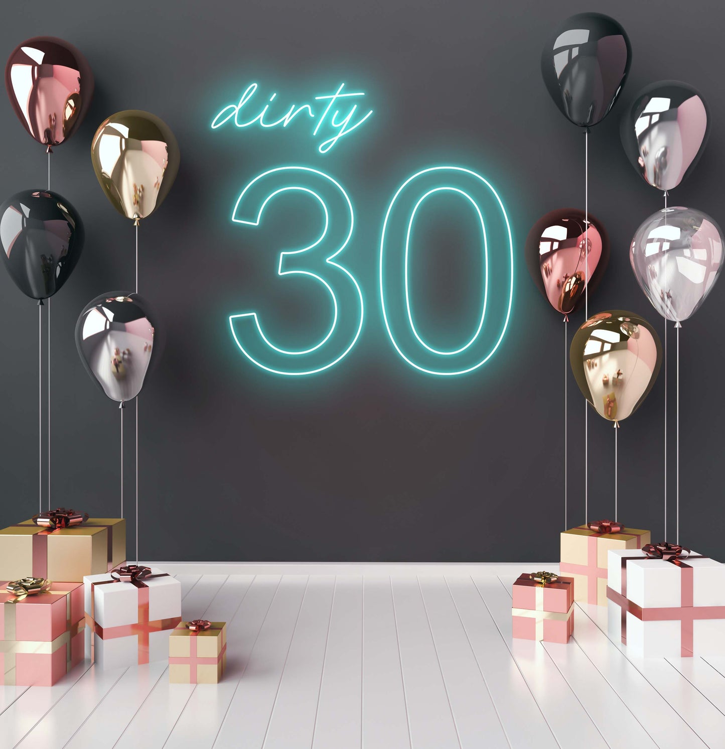 Dirty 30 LED Neon Sign