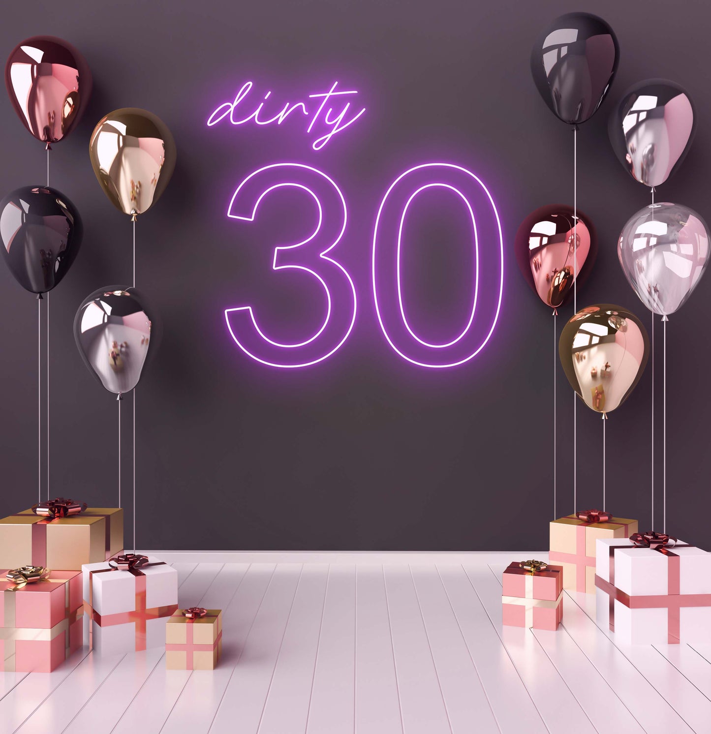 Dirty 30 LED Neon Sign