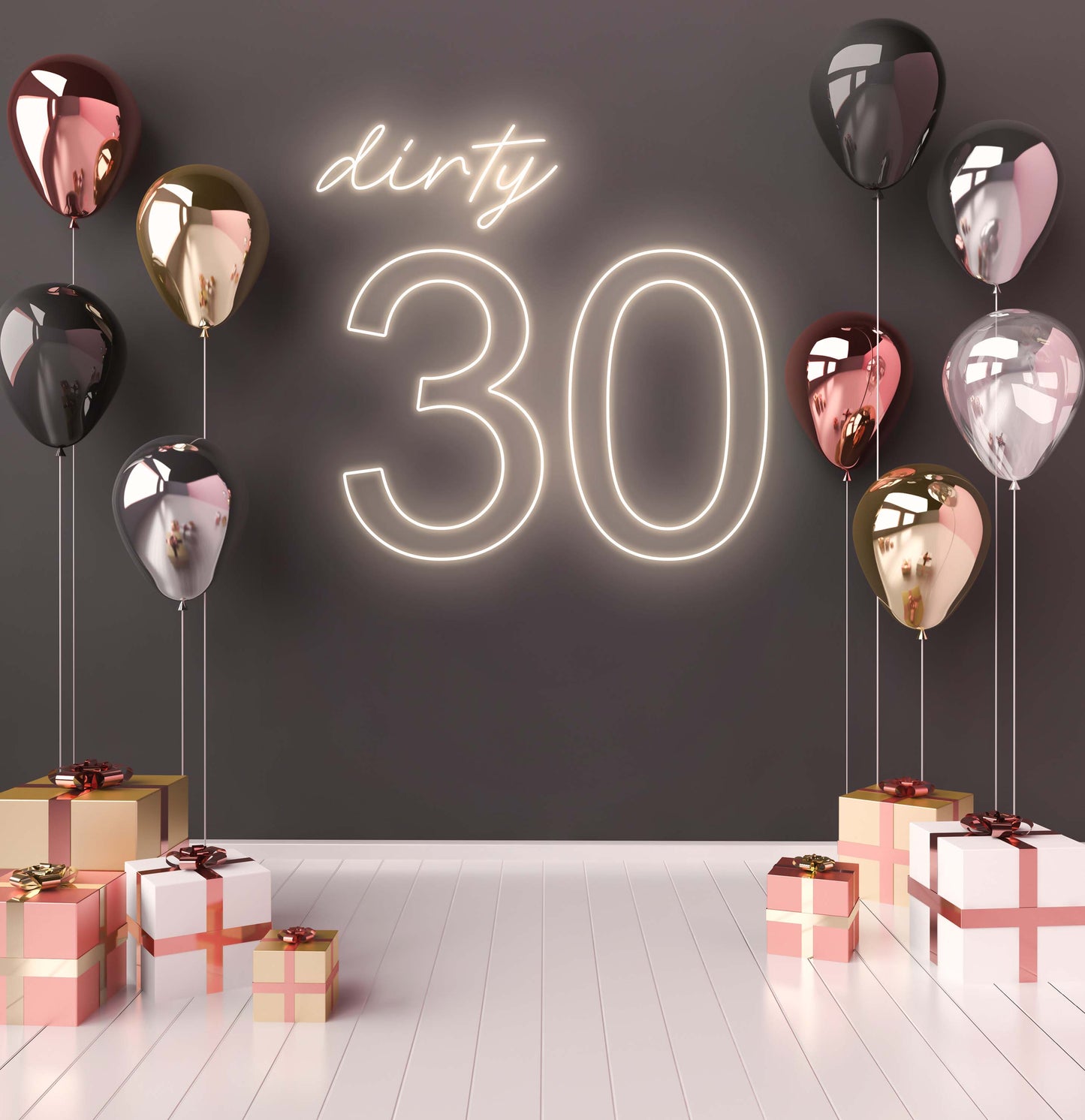 Dirty 30 LED Neon Sign