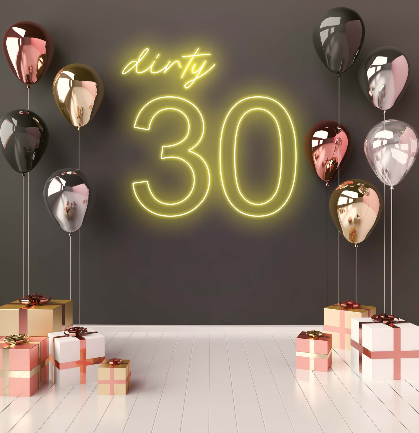 Dirty 30 LED Neon Sign