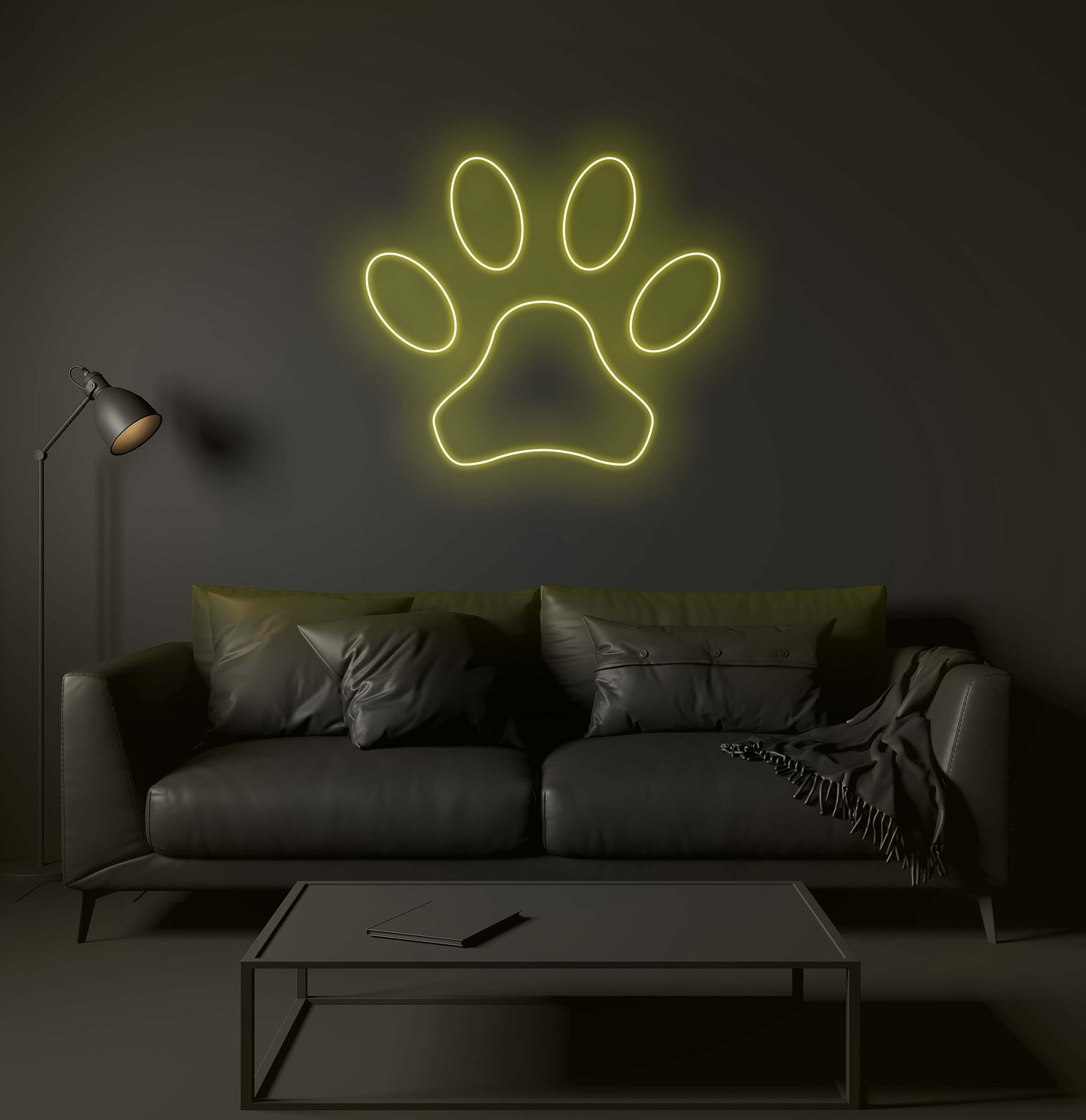 Dog Paw Print LED Neon Sign