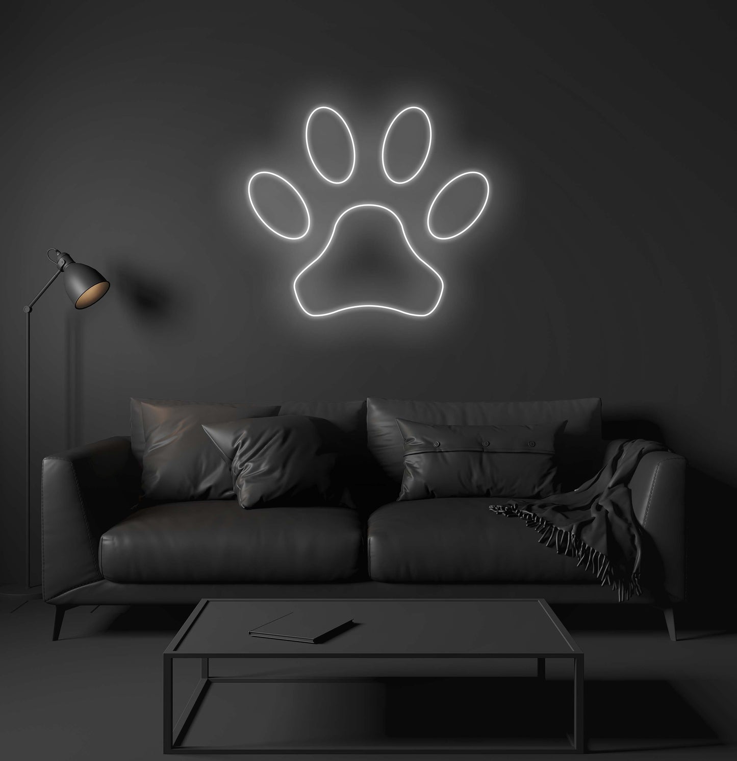 Dog Paw Print LED Neon Sign