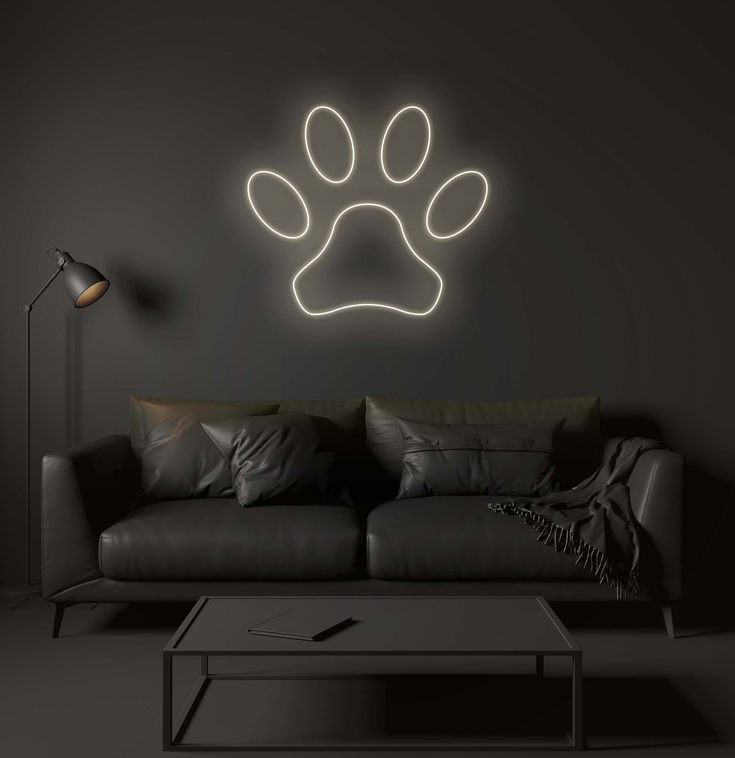 Dog Paw Print LED Neon Sign