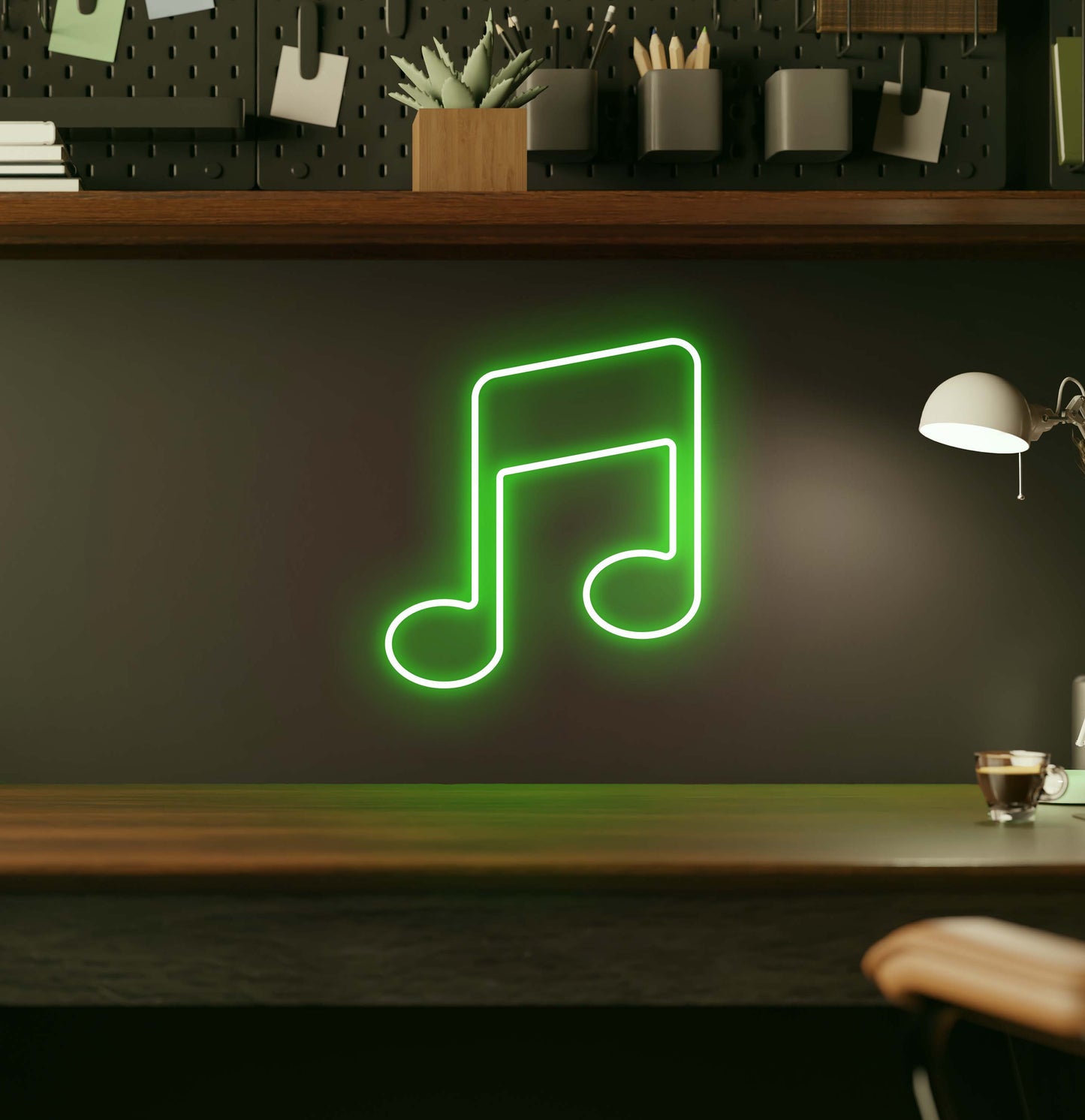 Double Music Note LED Neon Sign