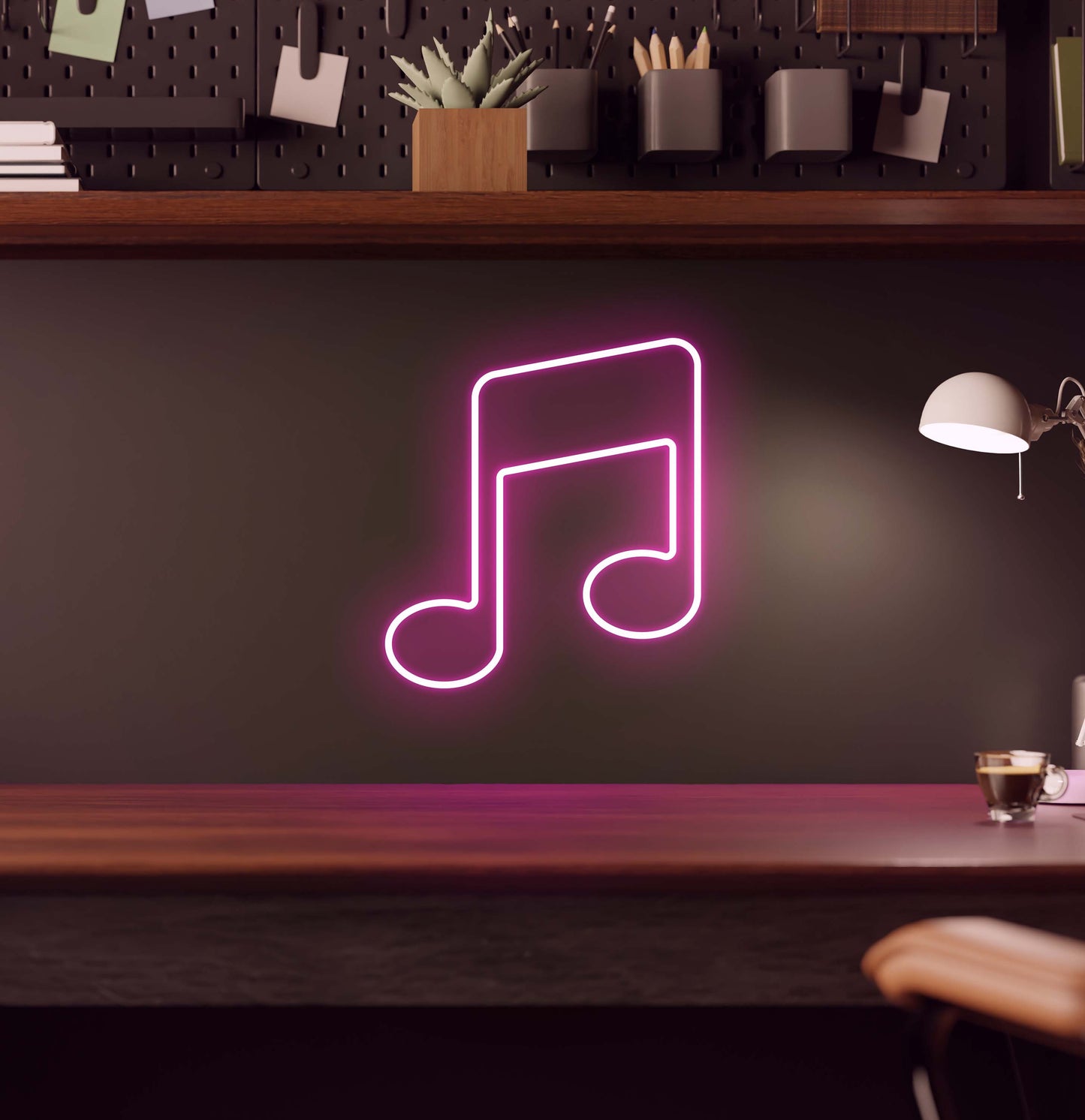 Double Music Note LED Neon Sign