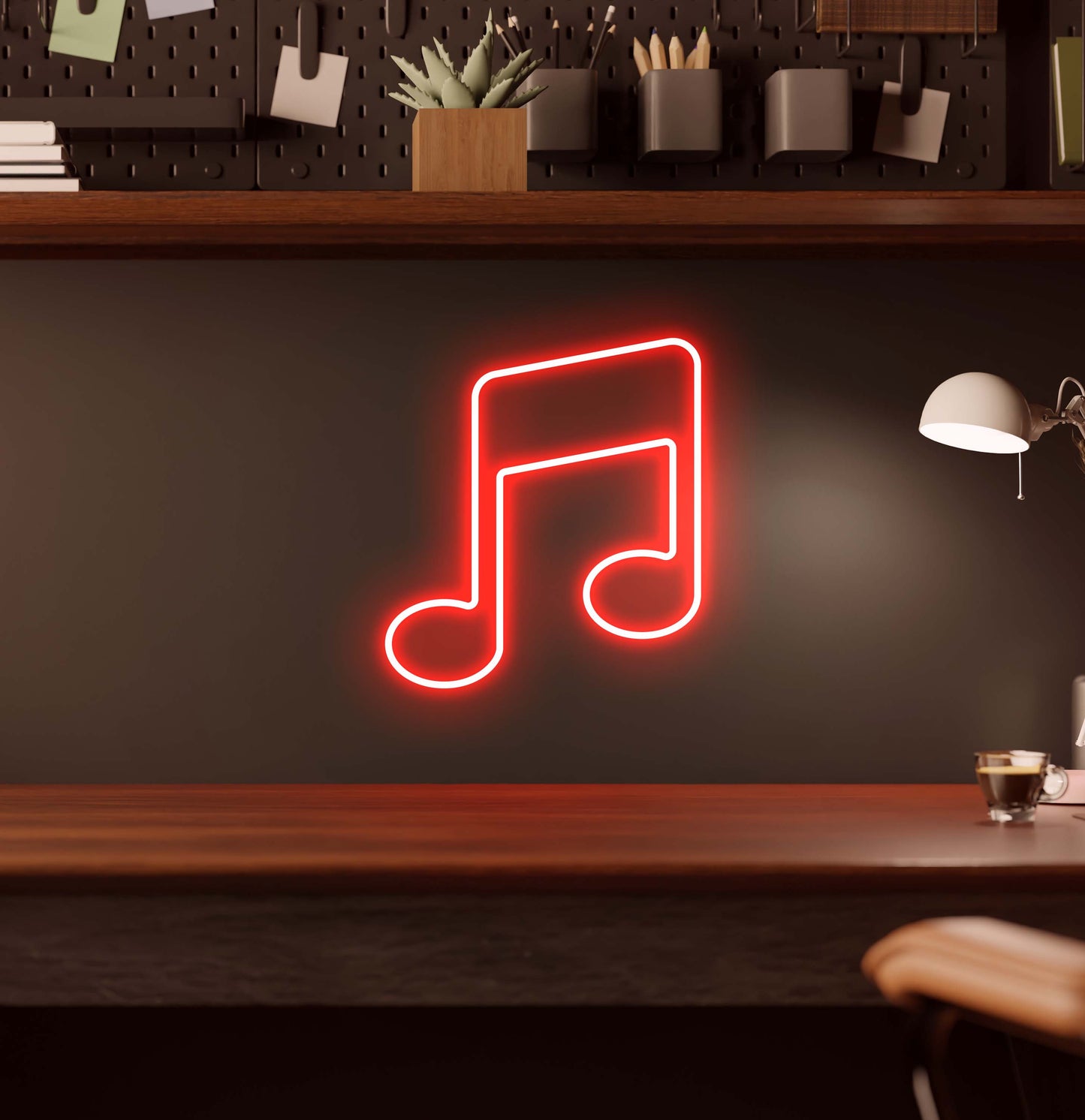 Double Music Note LED Neon Sign