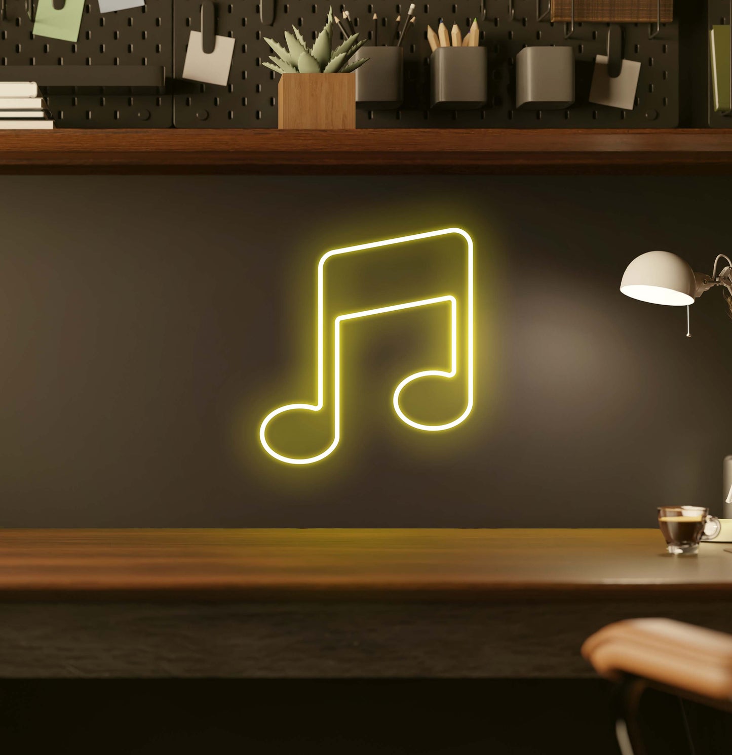 Double Music Note LED Neon Sign