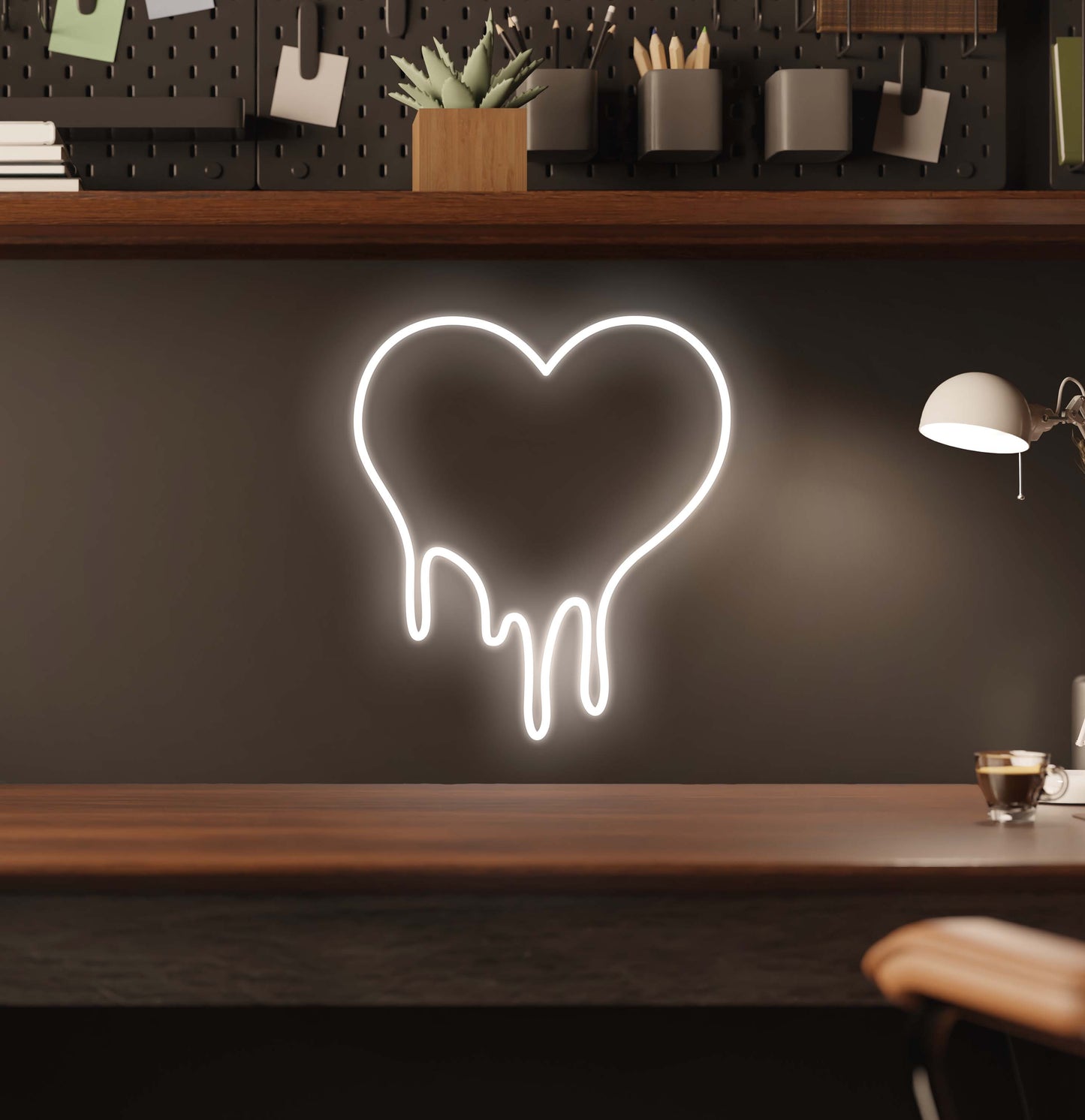 Dripping Heart LED Neon Sign