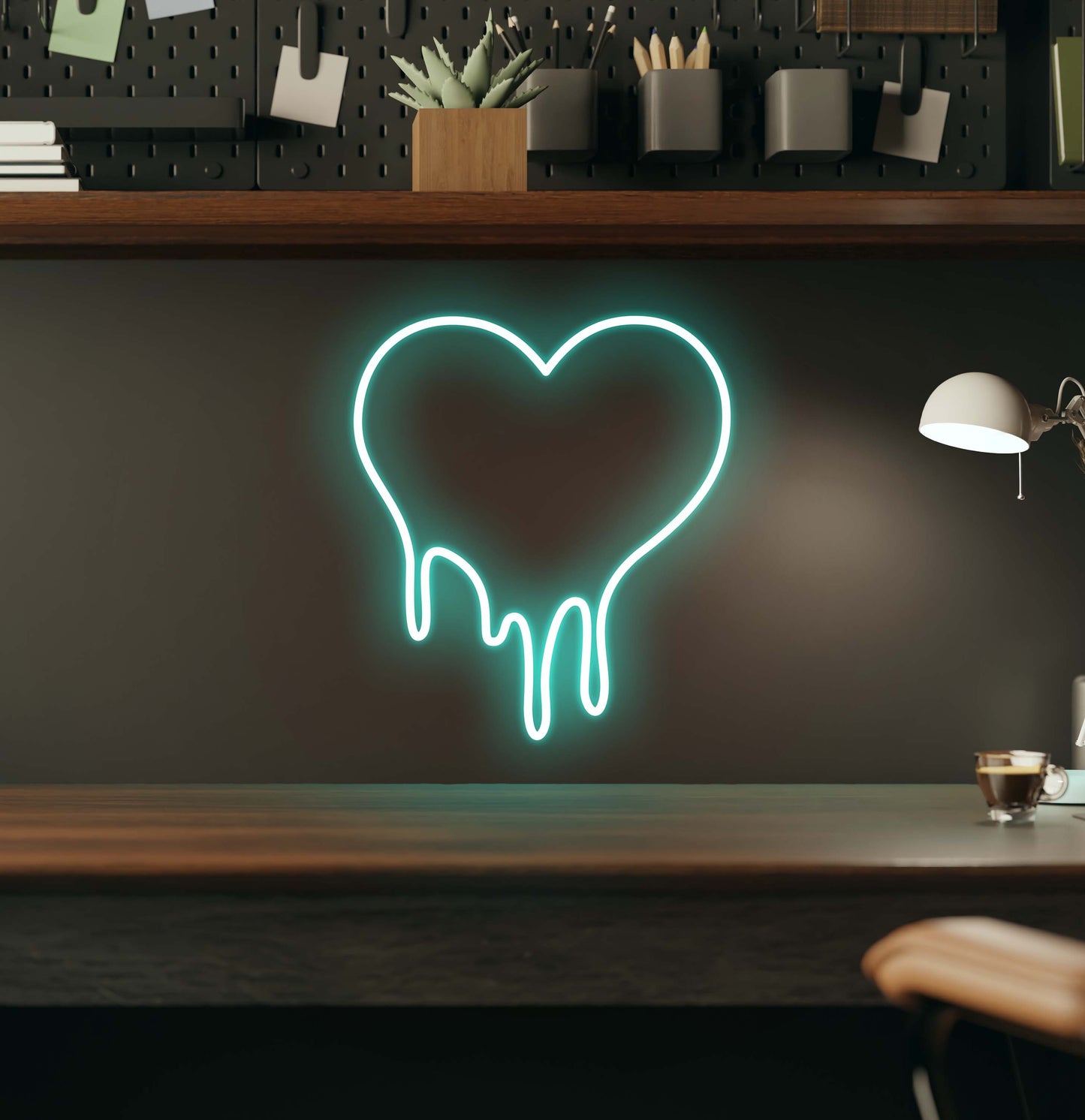 Dripping Heart LED Neon Sign