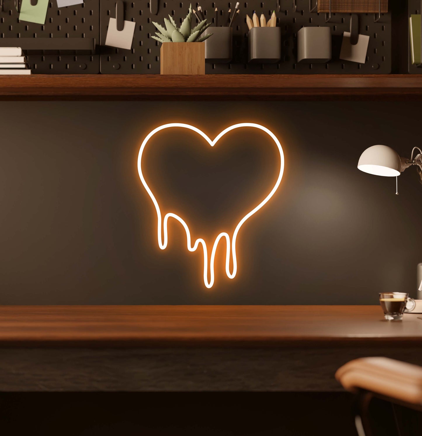 Dripping Heart LED Neon Sign