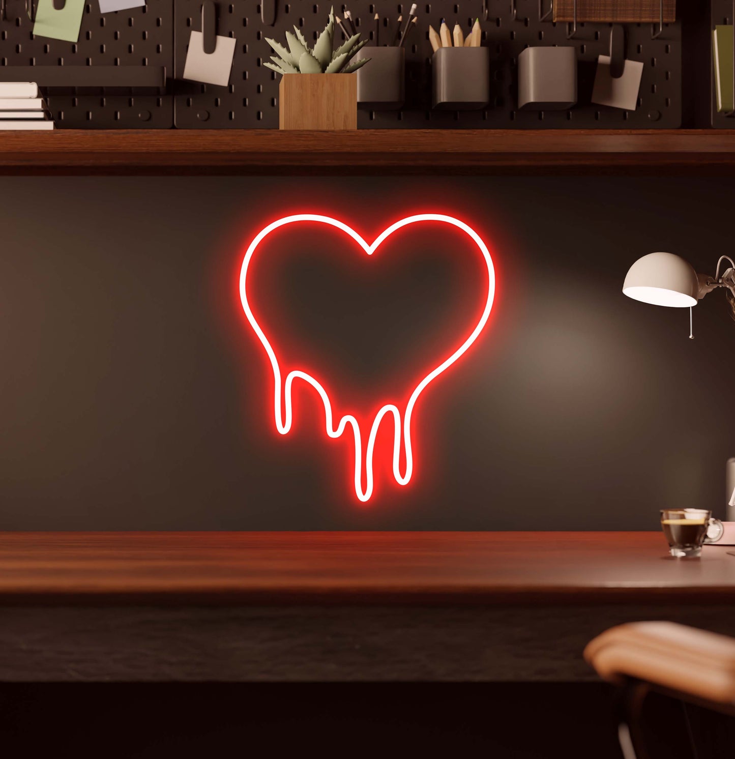 Dripping Heart LED Neon Sign