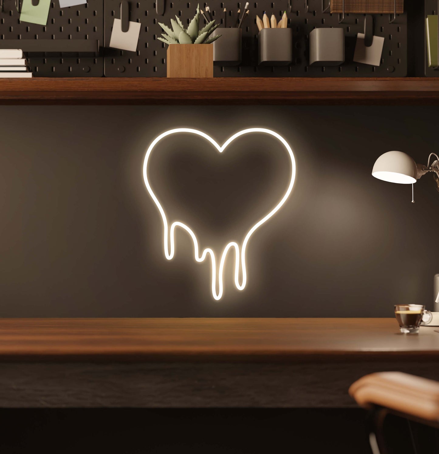 Dripping Heart LED Neon Sign