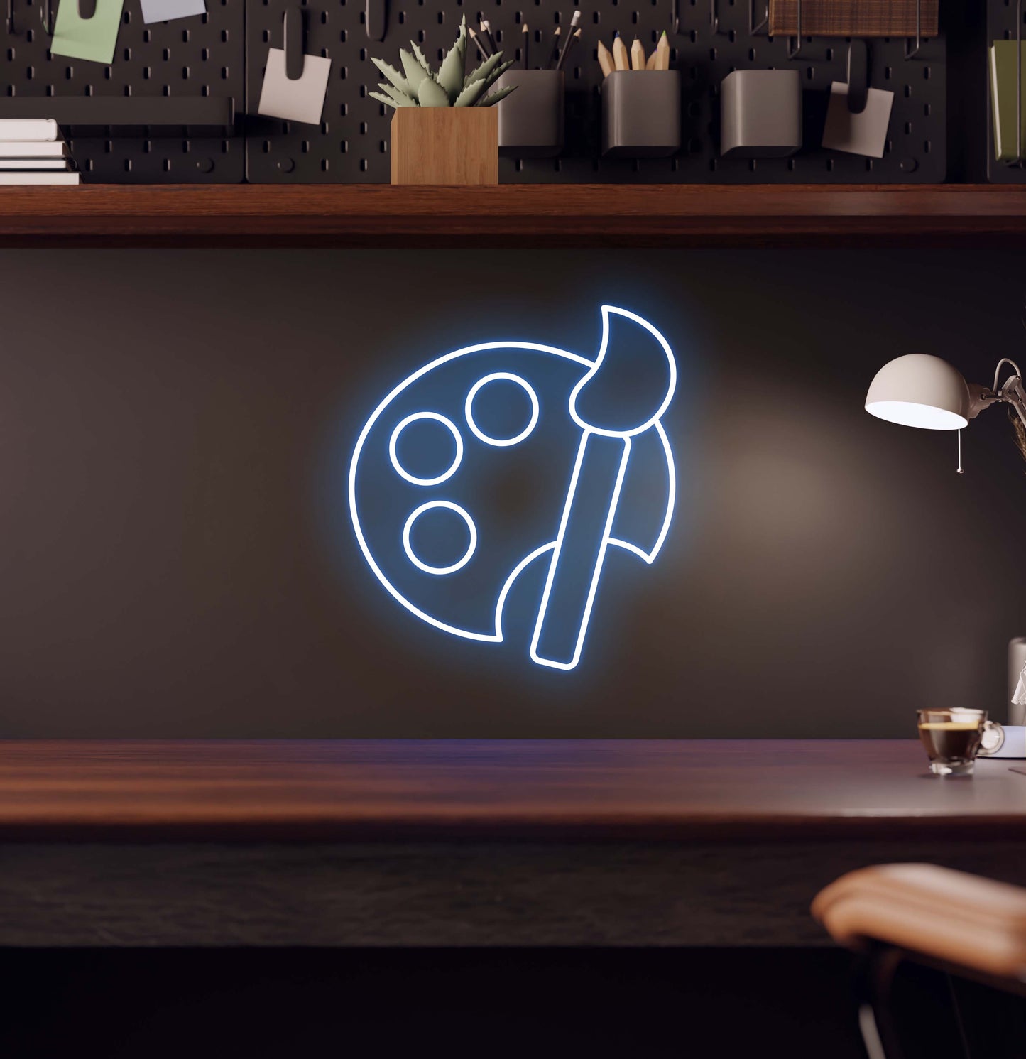 Paint Brush and Palette LED Neon Sign