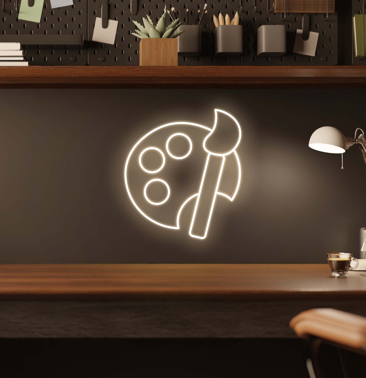 Paint Brush and Palette LED Neon Sign