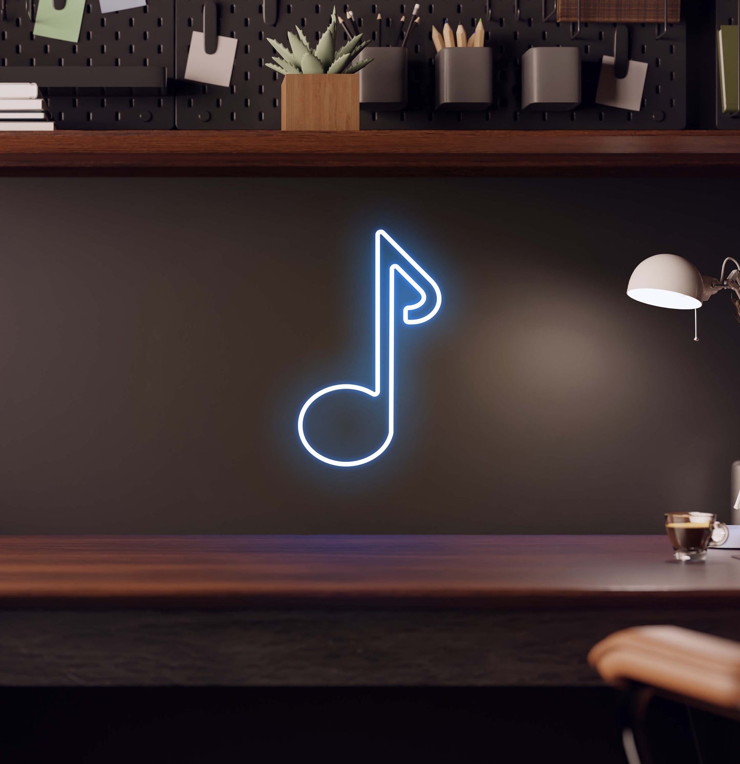 Single Music Note LED Neon Sign