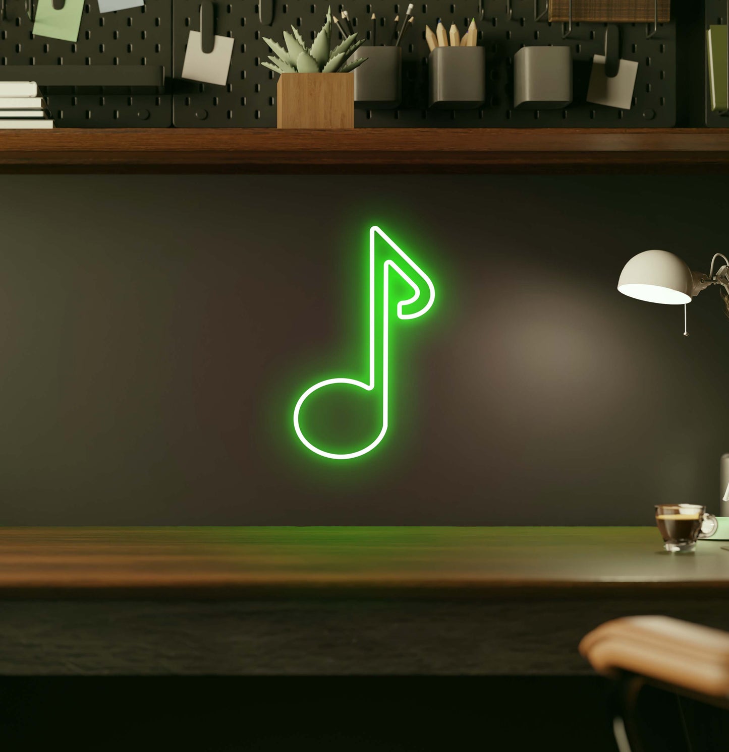 Single Music Note LED Neon Sign