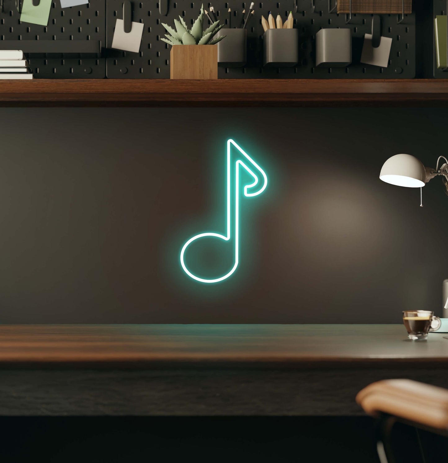 Single Music Note LED Neon Sign