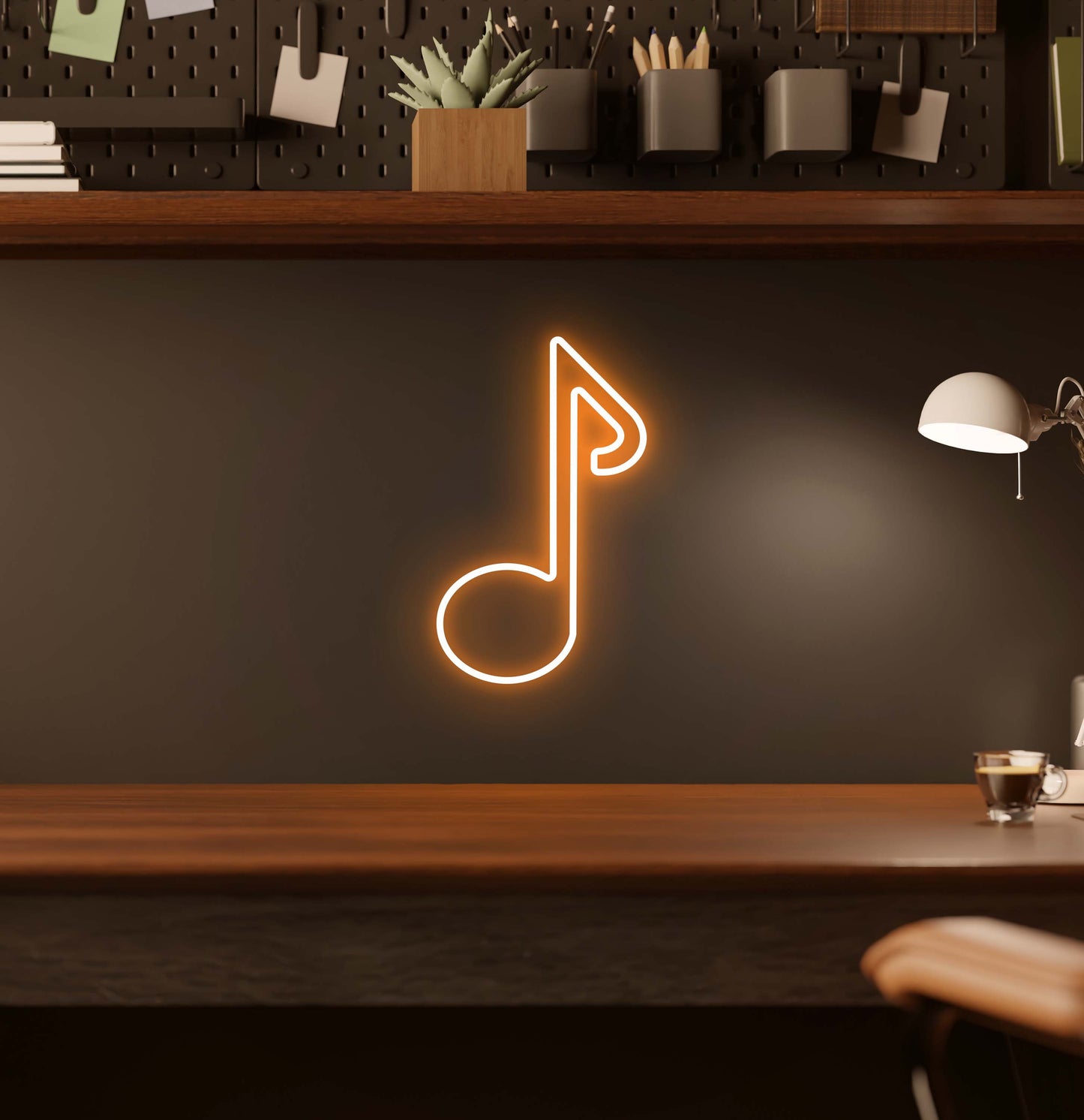 Single Music Note LED Neon Sign