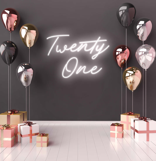 Twenty One LED Neon Sign
