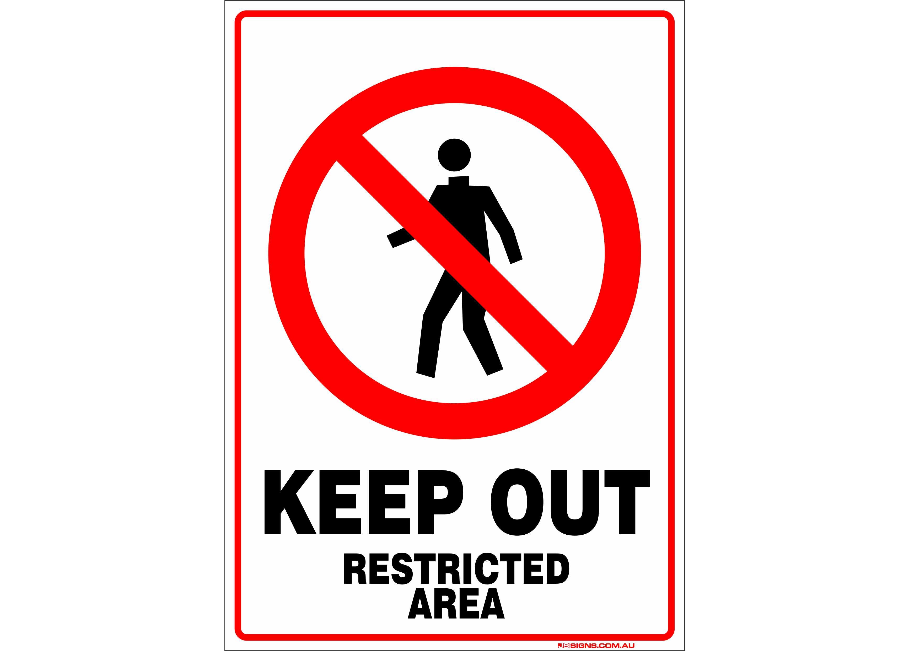 Keep Out Restricted Area JS Signs Keep Out Restricted Area JS Signs