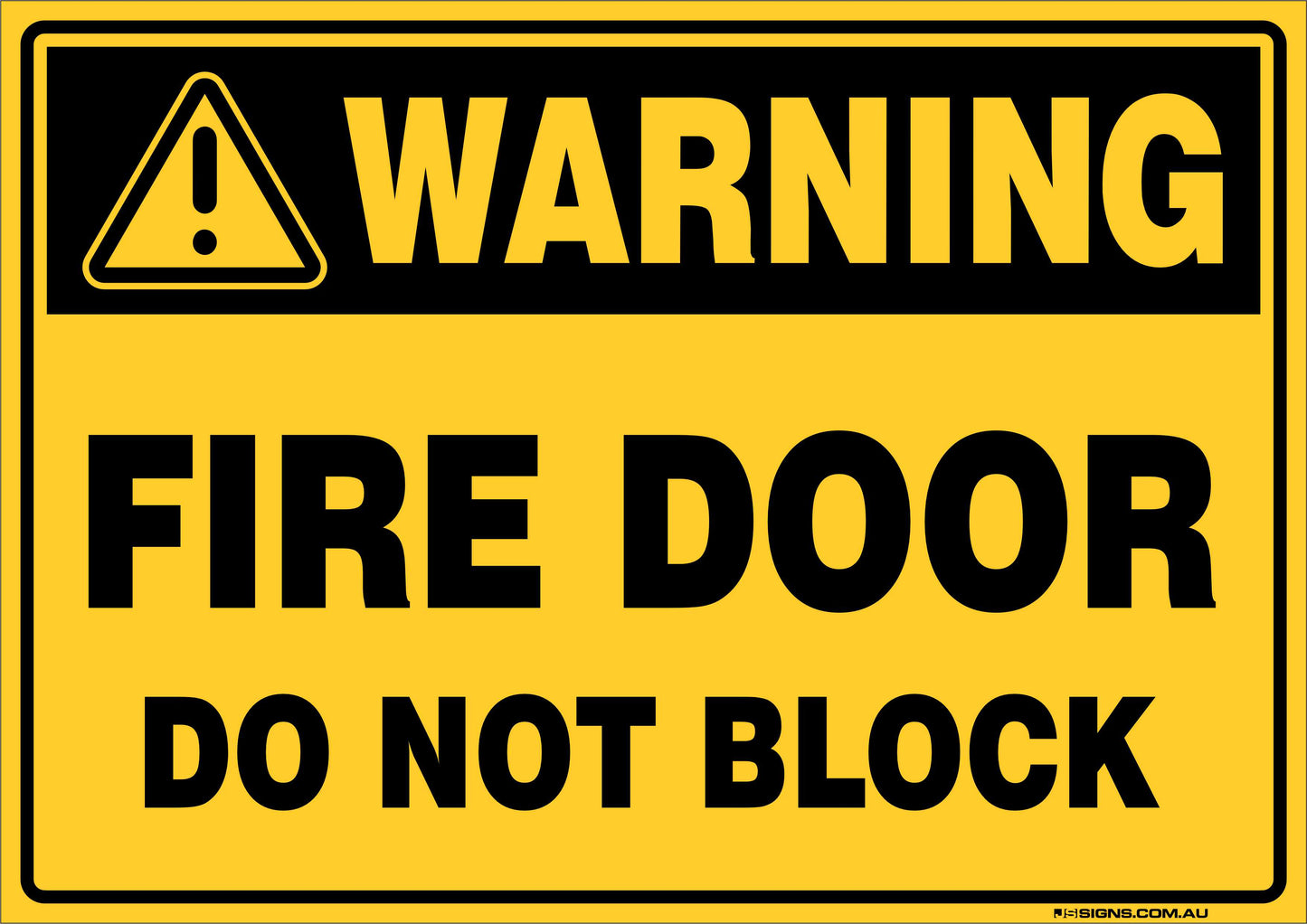 Warning Fire Door Do Not Block