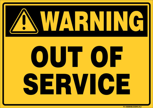 Warning Out Of Service