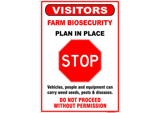 Farm Biosecurity Stop Sign