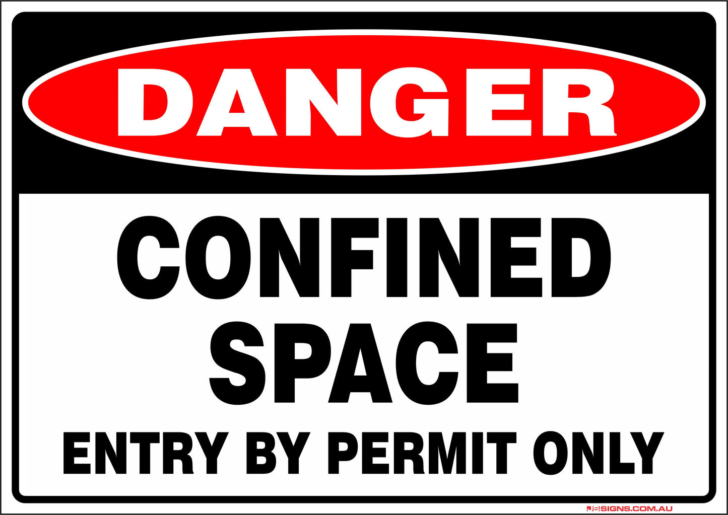 Danger Confined Space Entry By Permit Only