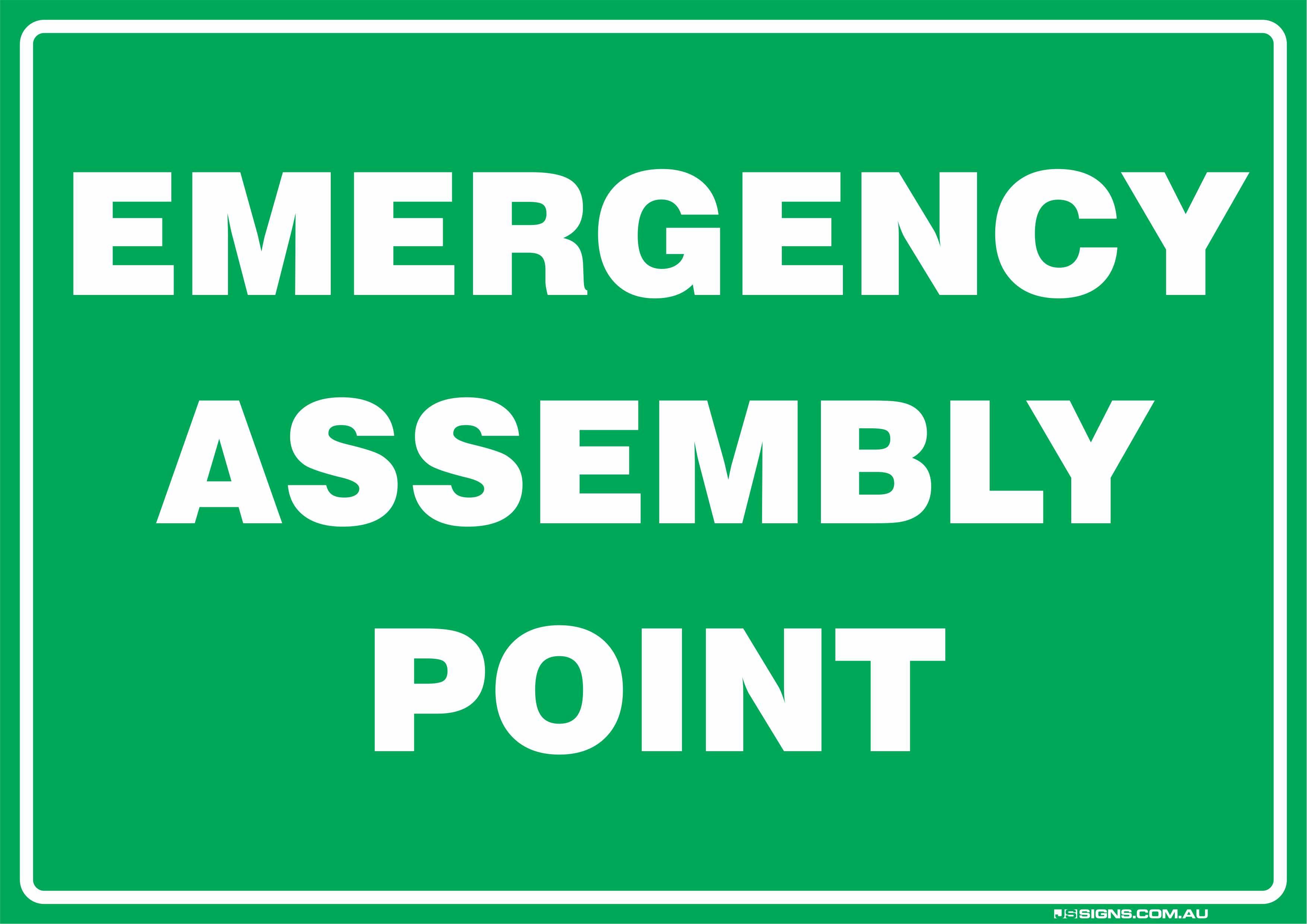 Emergency Assembly Point – JS Signs