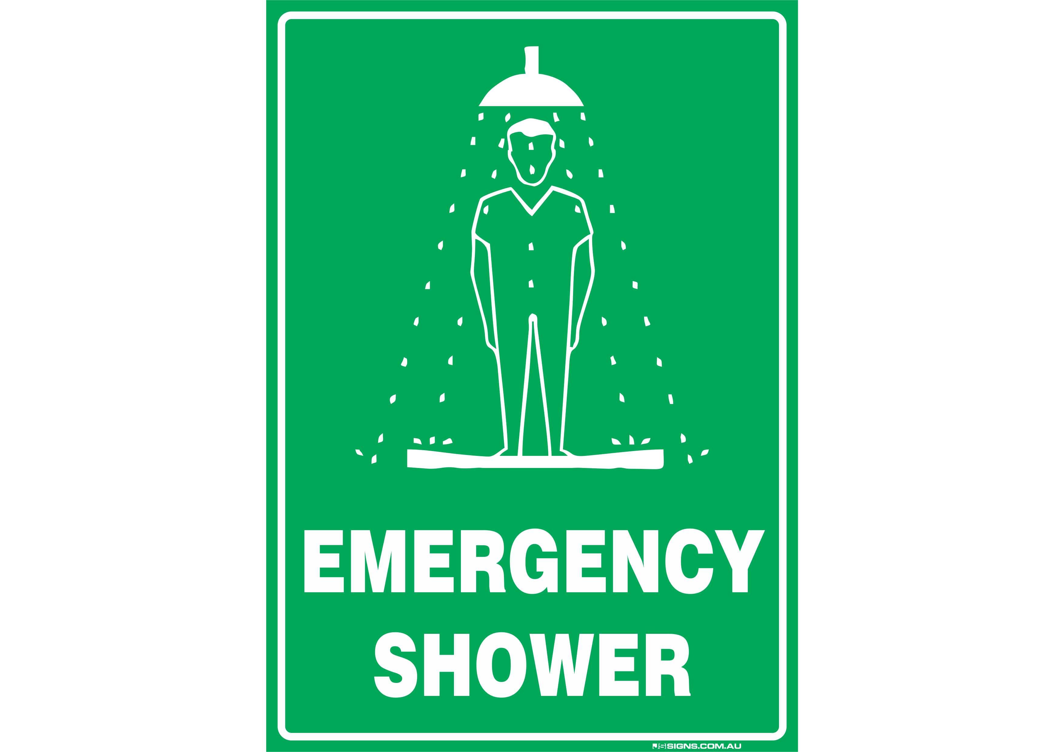 Js106 Shower Sign Emergency Shower – JS Signs
