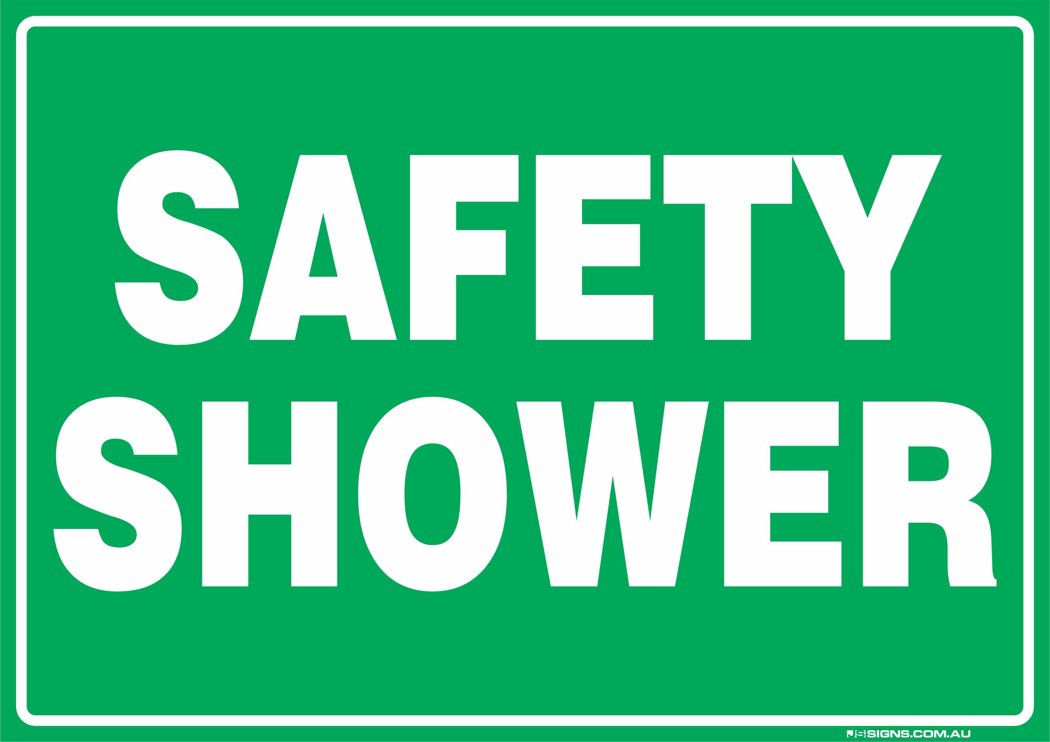 Js106 Shower Sign Safety Shower – JS Signs