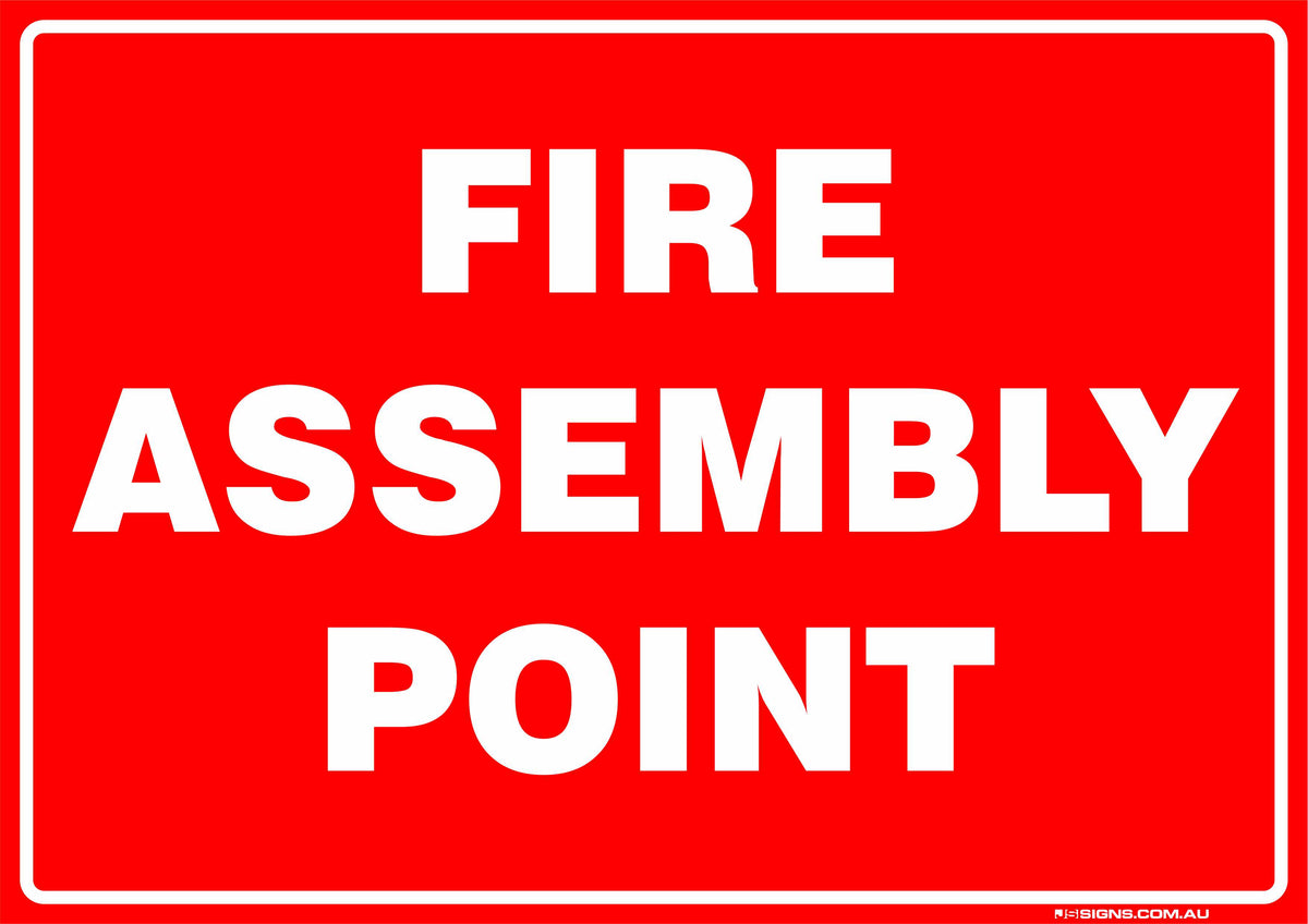 Fire Aasembly Point Sign Fire Assembly Point – JS Signs