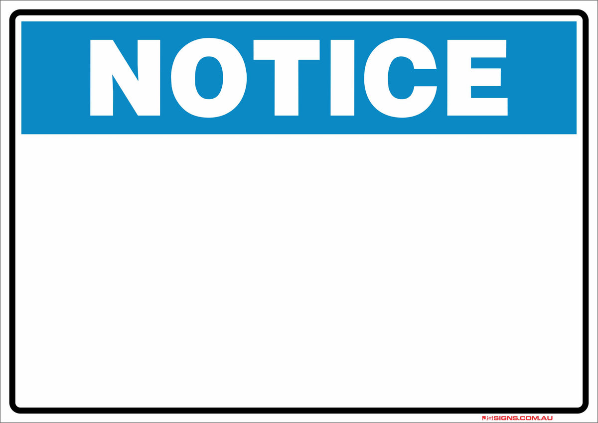 Notice Sign Rectangle Custom Notice Sign – JS Signs