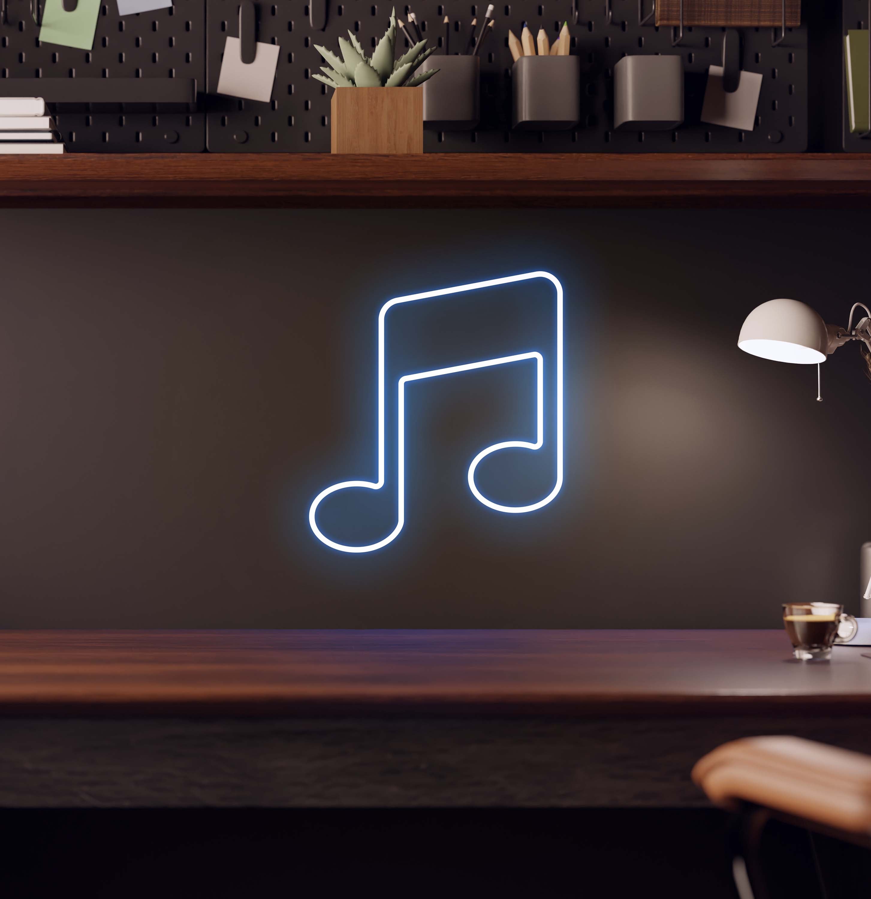 Double Music Note LED Neon Sign – JS Signs