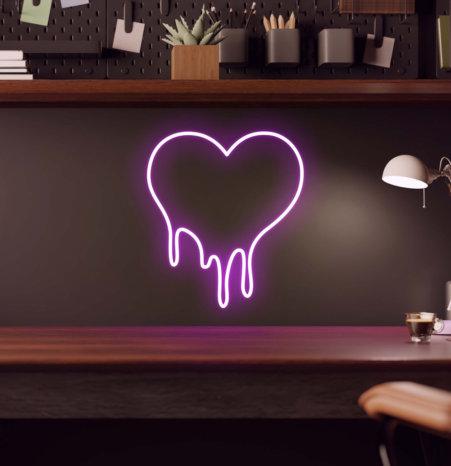Dripping Heart LED Neon Sign