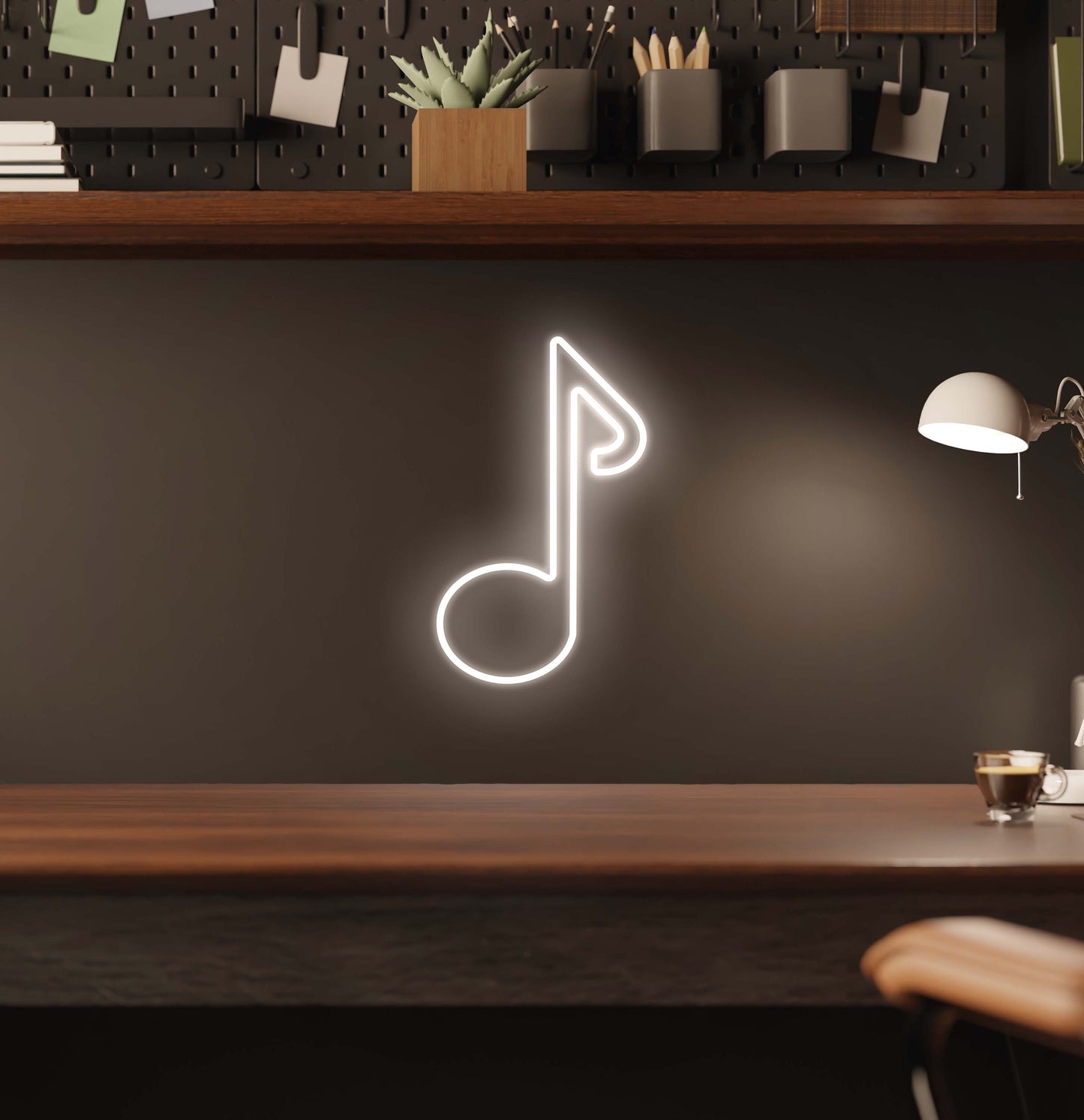 Single Music Note LED Neon Sign
