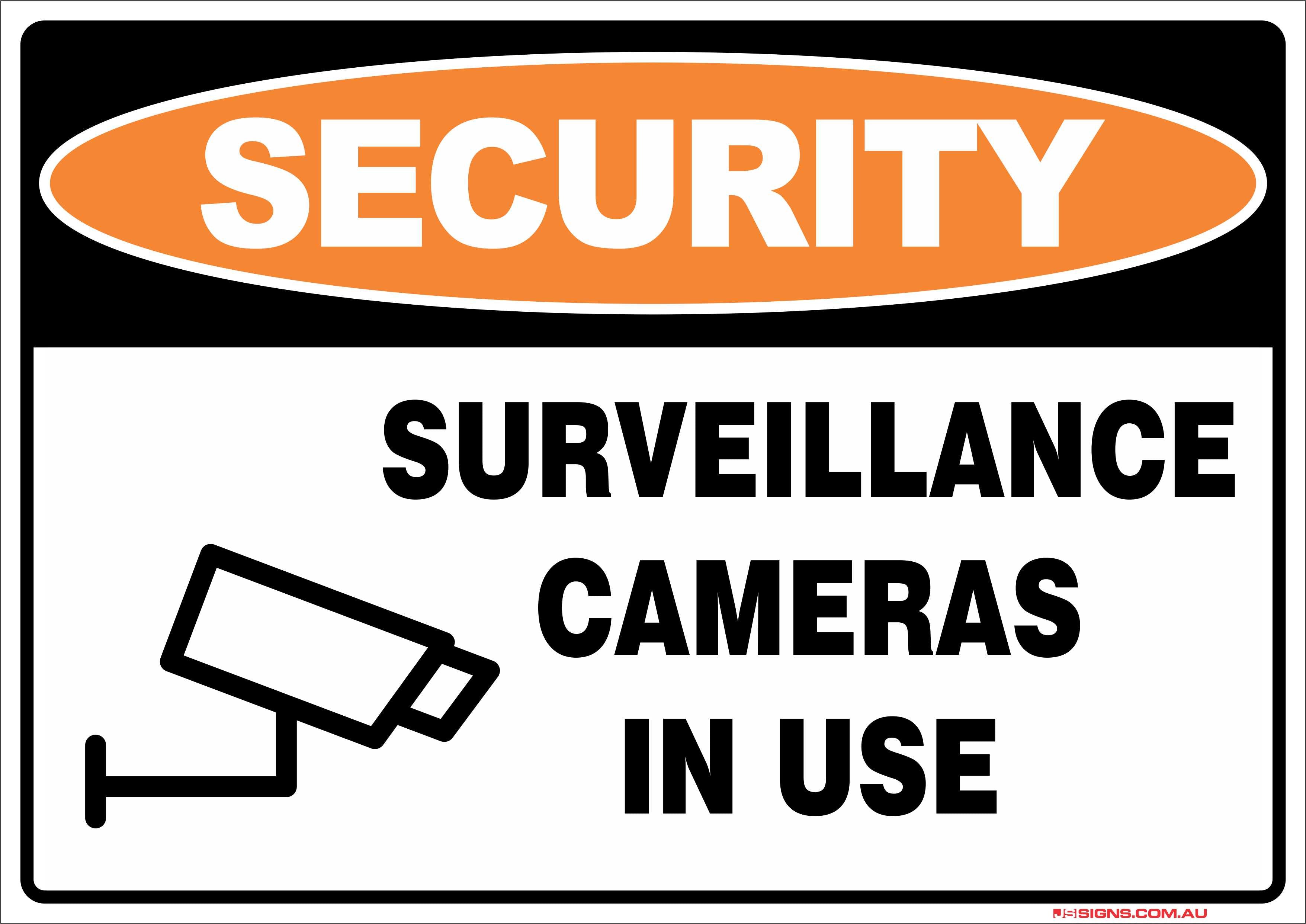 Security Surveillance Cameras In Use – JS Signs