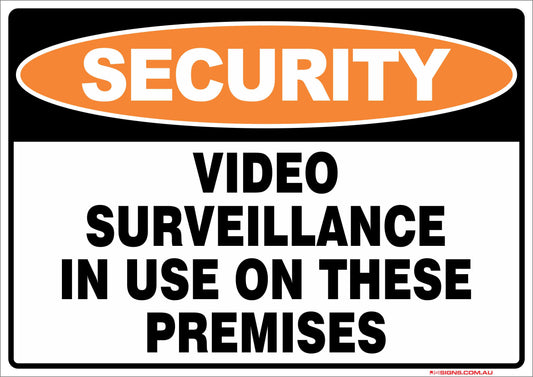 Security Video Surveillance In Use On These Premises