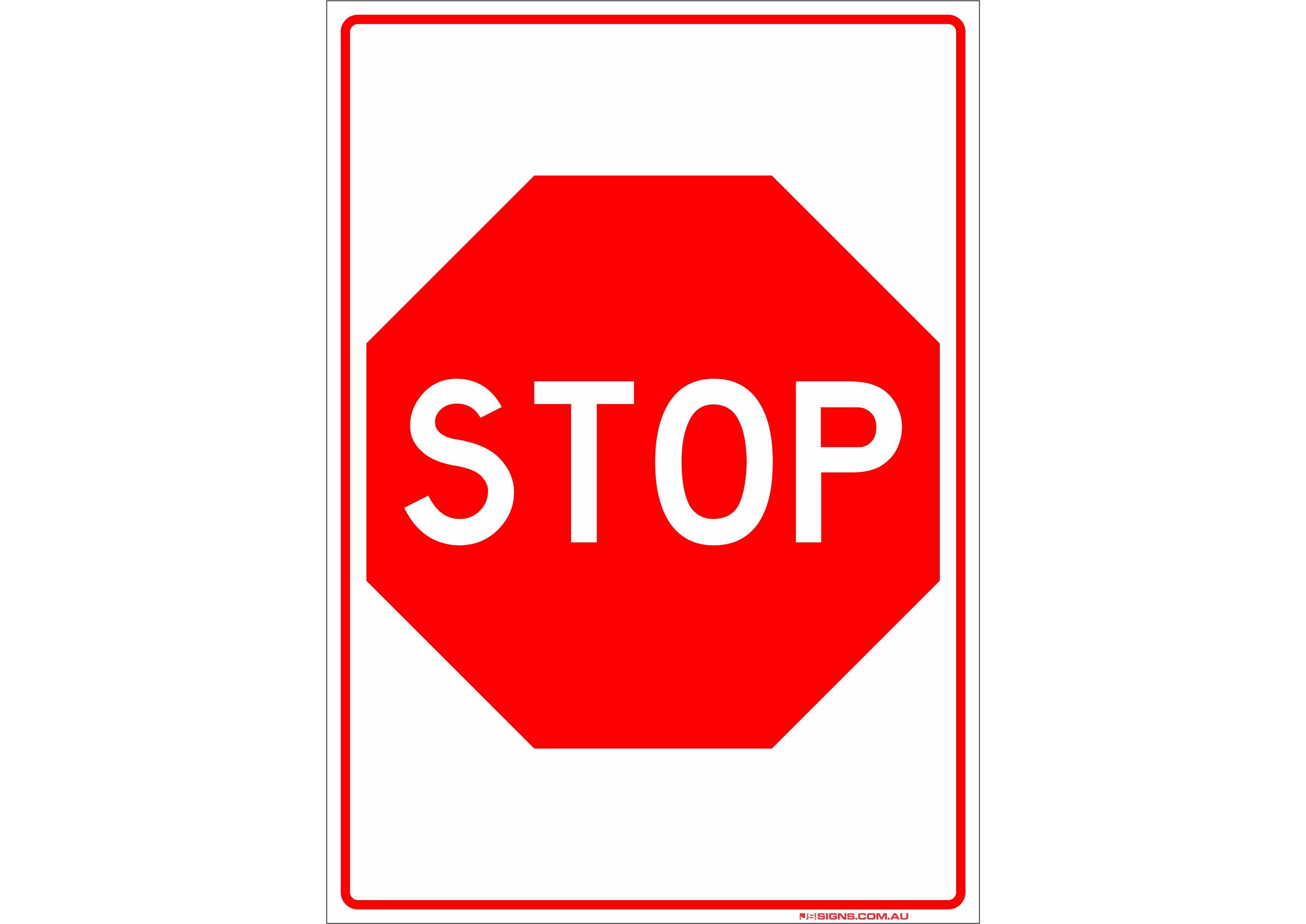 Rectangle Stop Sign – JS Signs