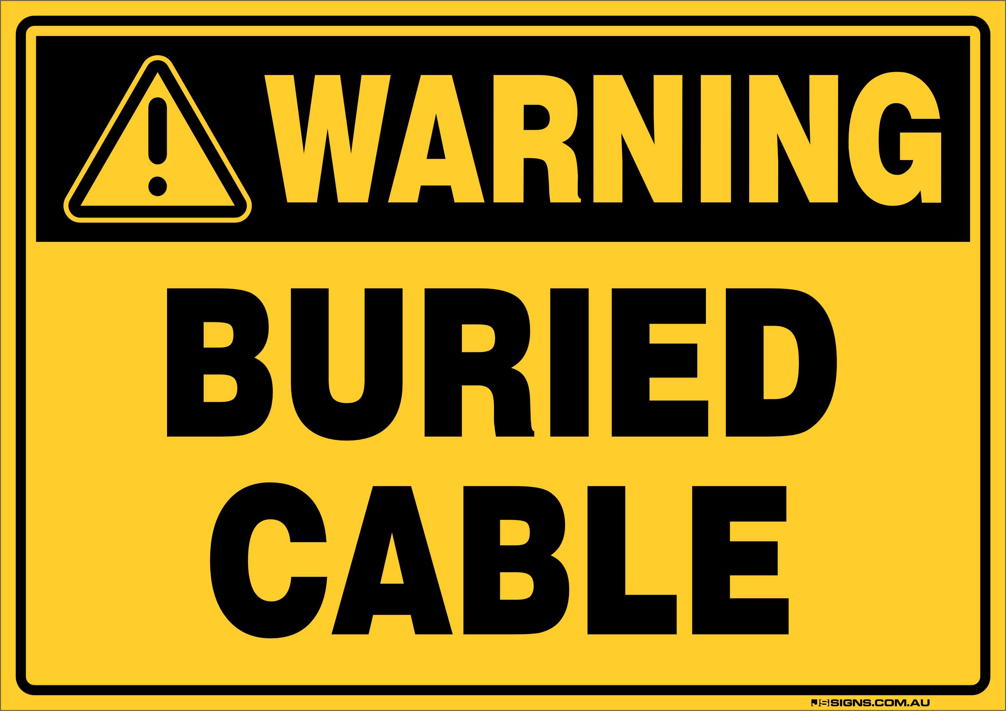Data Cable Signage Warning Buried Cable – JS Signs