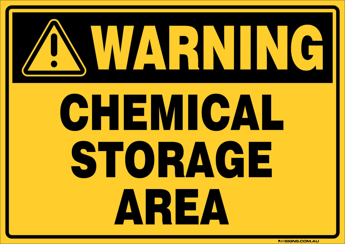 Clean Storage Sign Warning Chemical Storage Area – JS Signs
